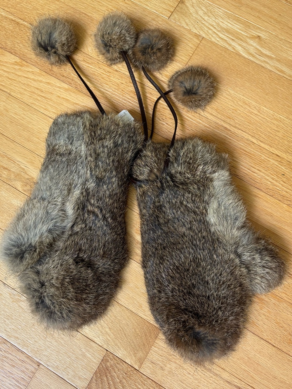 Coach Rabbit Mittens Size M/L